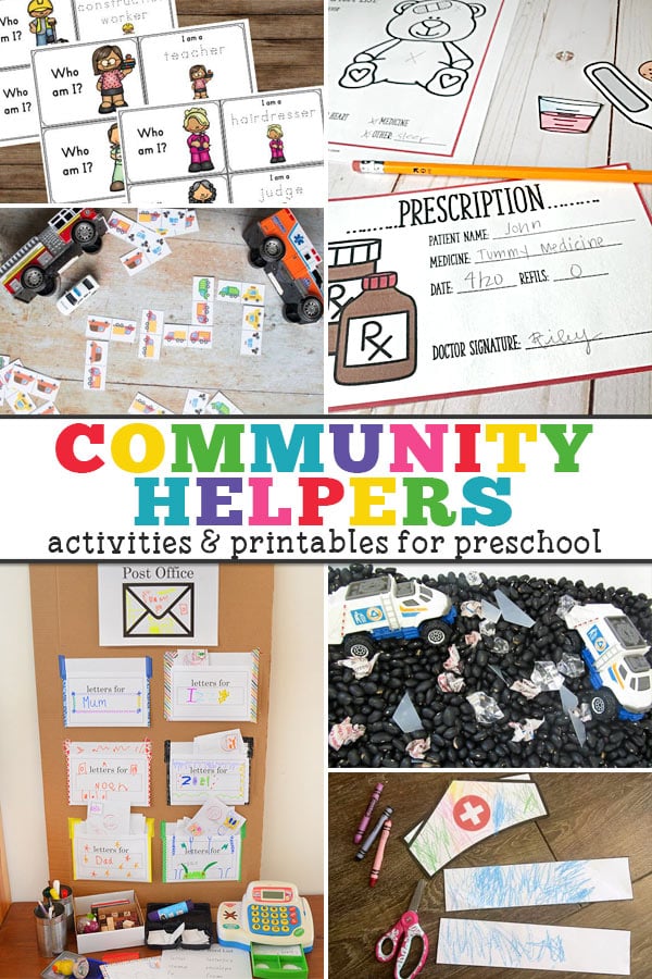 These hands on preschool activities about community helpers are perfect for a preschool community helpers theme, or for a fun learning activity any time! 