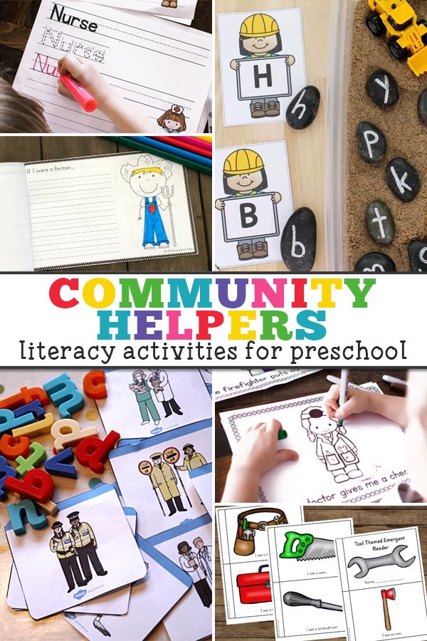 Along with reading books about community helpers, preschools will love these fun and engaging community helpers literacy activities.