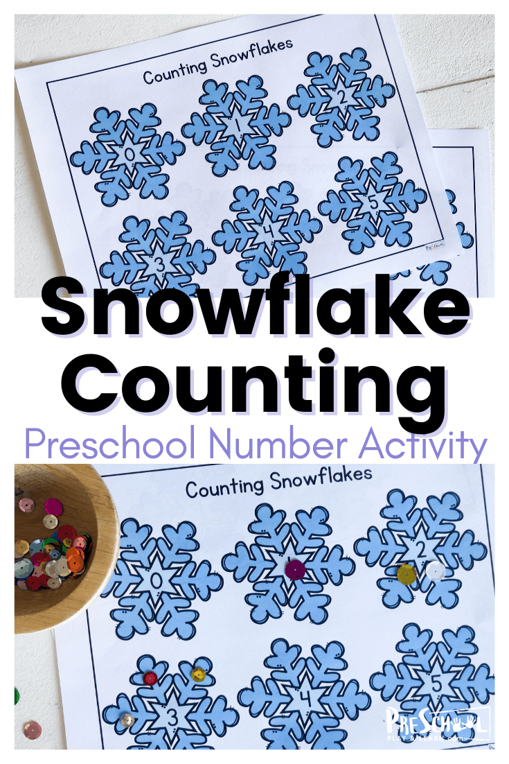 FREE Counting Snowflakes Winter Math Activities For Preschoolers