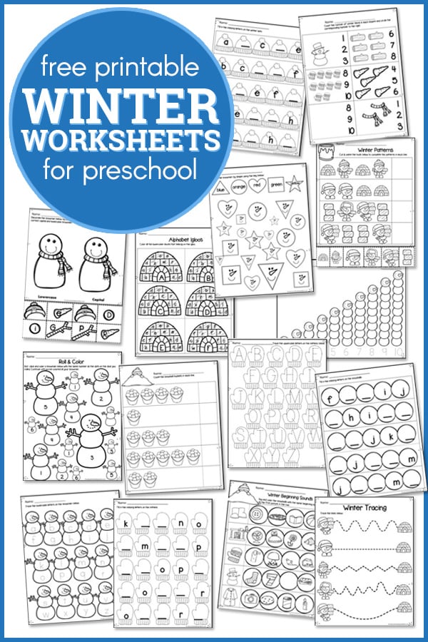 As parents, homeschoolers, and teachers our goal is to make learning fun for kids! After all, we want kids to be eager to learn, to remember what they've learned, and to be lifelong leaners. These winter worksheets for preschoolers are filled with engaging clipart and fun activities while being NO PREP; simply print and go! Whether you are a parent looking for quick snowman worksheets for preschoolers, a teacher looking for extra practice winter printables for seatwork, to add to your literacy center in your classroom, or supplement to your homeschool curriculum - these handy free preschool worksheets are sure to help!