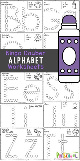 free free printable alphabet do a dot marker worksheets