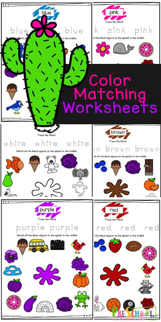 free free printable colour matching worksheets