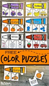 color printables for preschool