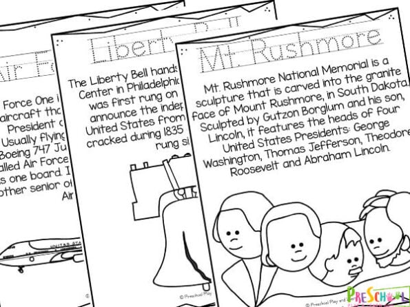 FREE Patriotic American Symbols for Kids Readers to Color, and Learn