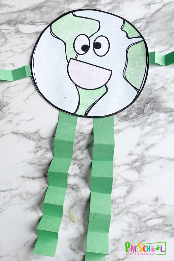 🌍 FREE Printable Happy Earth Day Craft for Preschoolers