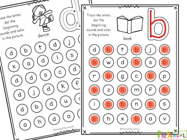 FREE Printable Letter Find Worksheets with Dot Markers