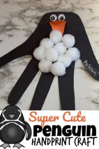 Super Cute Penguin Handprint Craft for Preschoolers