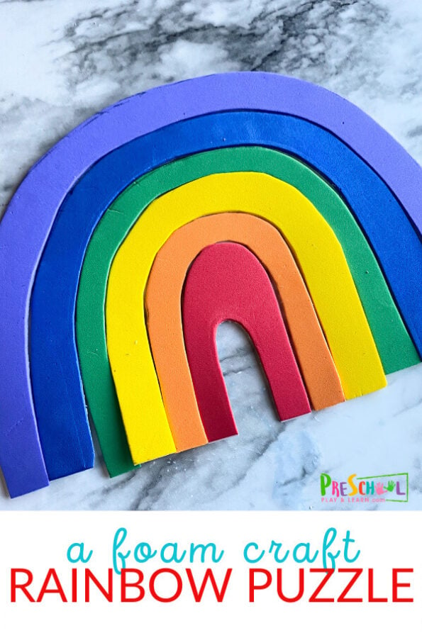 ? Foam Rainbow Puzzle Activity for Preschoolers