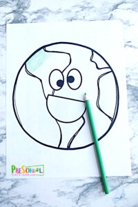 🌍 FREE Printable Happy Earth Day Craft for Preschoolers