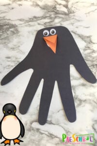 Super Cute Penguin Handprint Craft for Preschoolers