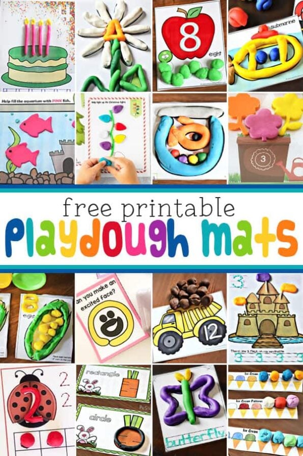 FREE Printable Pets Animal Playdough Mats