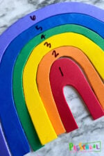 ? Foam Rainbow Puzzle Activity for Preschoolers