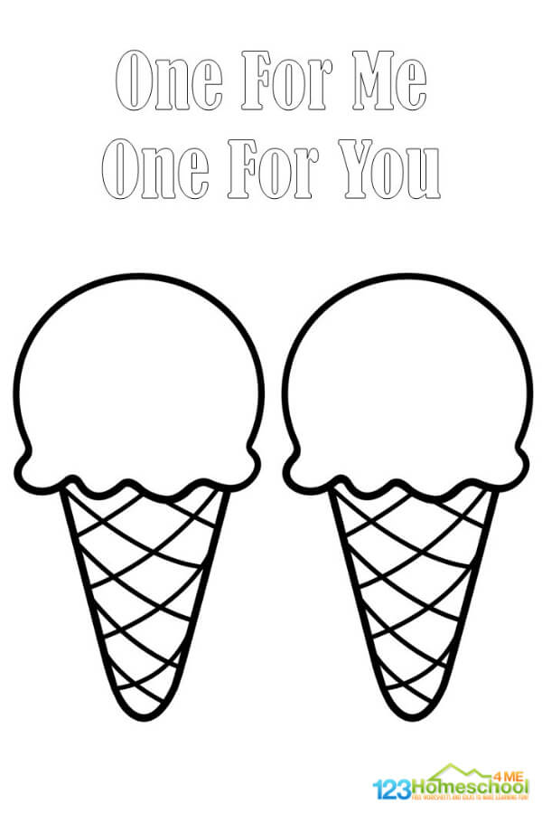 ice cream sundae coloring sheet