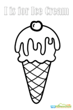 🍦 I is for Ice Cream Coloring Pages (Freebie!)