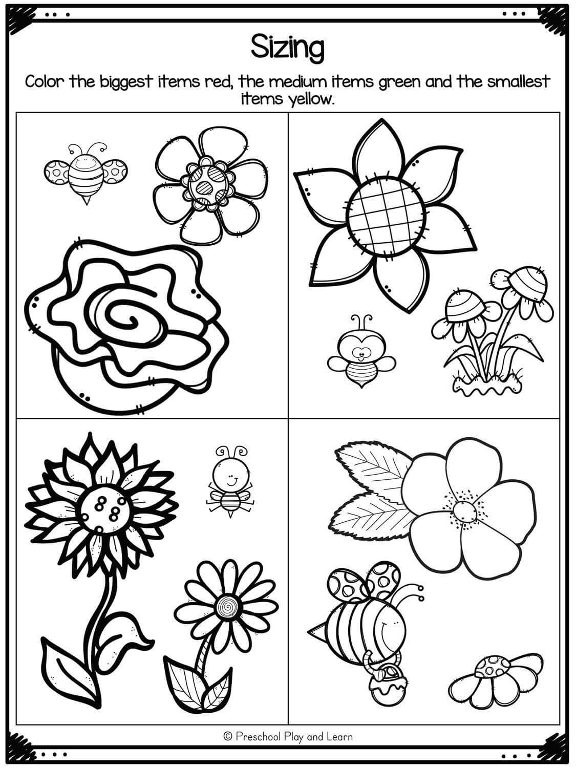  FREE Printable Flower Worksheets For Preschool And Kindergarten