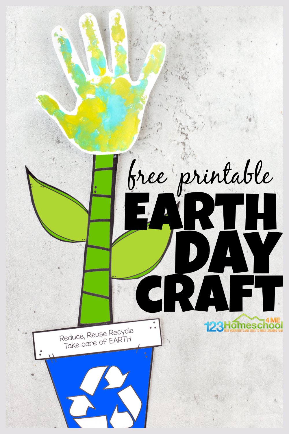  Earth Day Handprint Flower Craft For Preschoolers