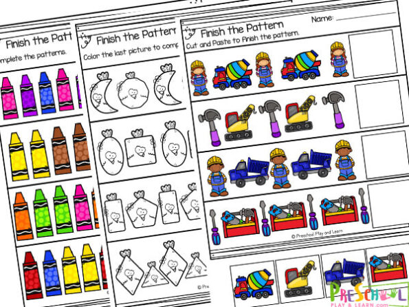 FREE Pattern Worksheets for Preschoolers