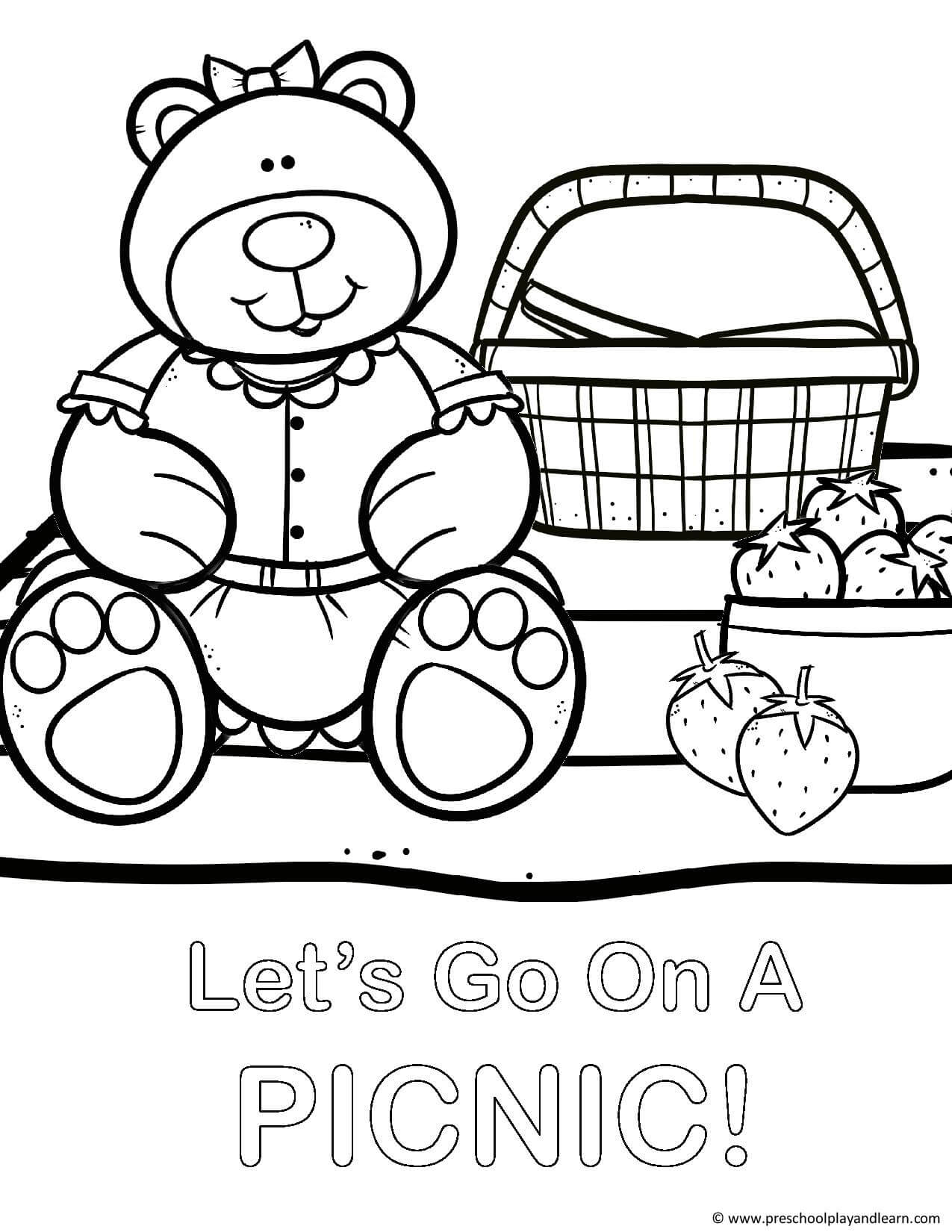 teddy bears coloring pages