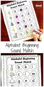 beginning sounds worksheets with do a dot markers
