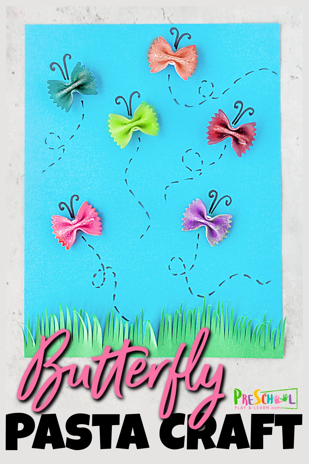 ? Butterfly Pasta Craft for Preschoolers