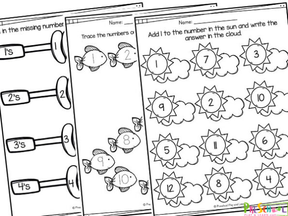 free camping math worksheets for preschoolers