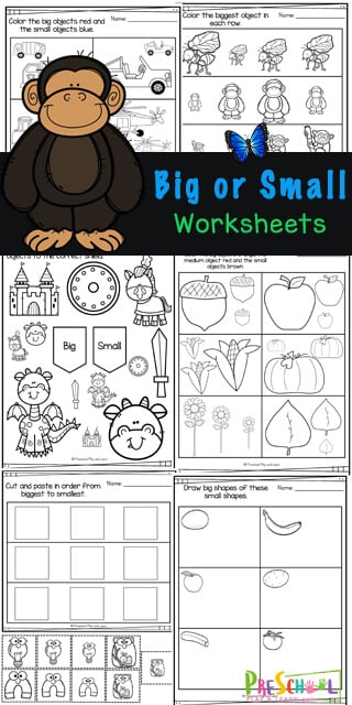 Free Preschool Big or Small Worksheet