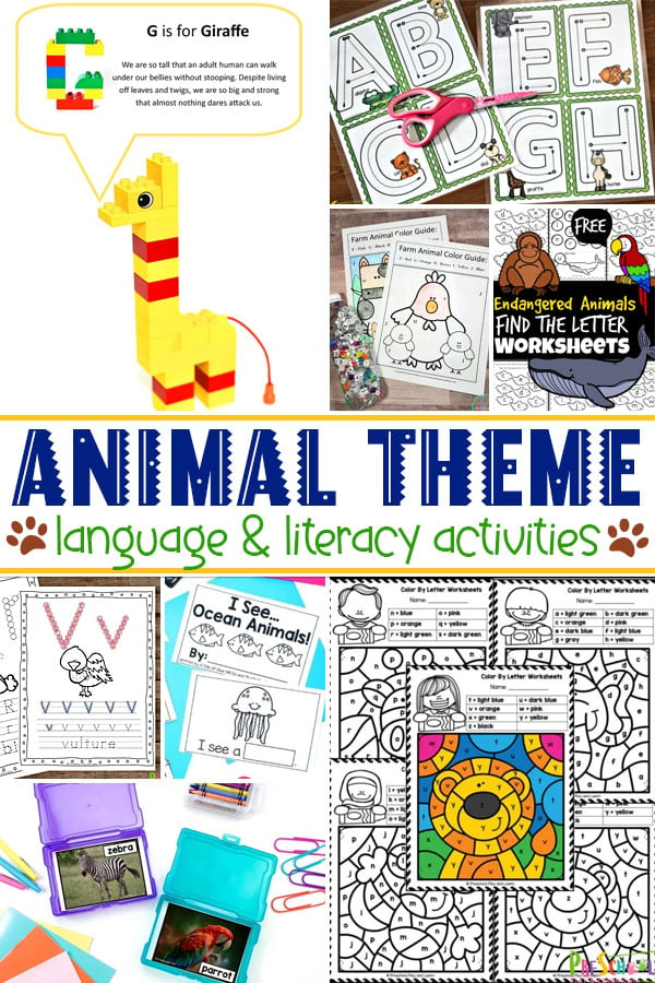 Preschoolers will love these fun animal themed activities so much they wont even notice they are working on lots of language and literacy skills too!