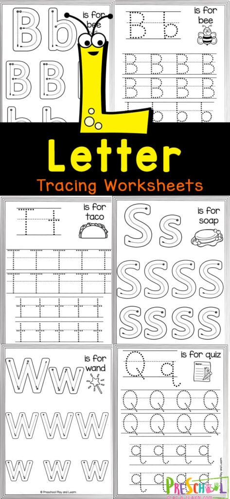 ️ FREE Letter Tracing Worksheets