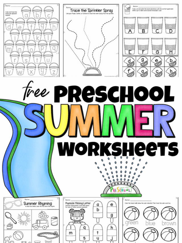 FREE Preschool Summer Worksheets - Preschool Play and Learn