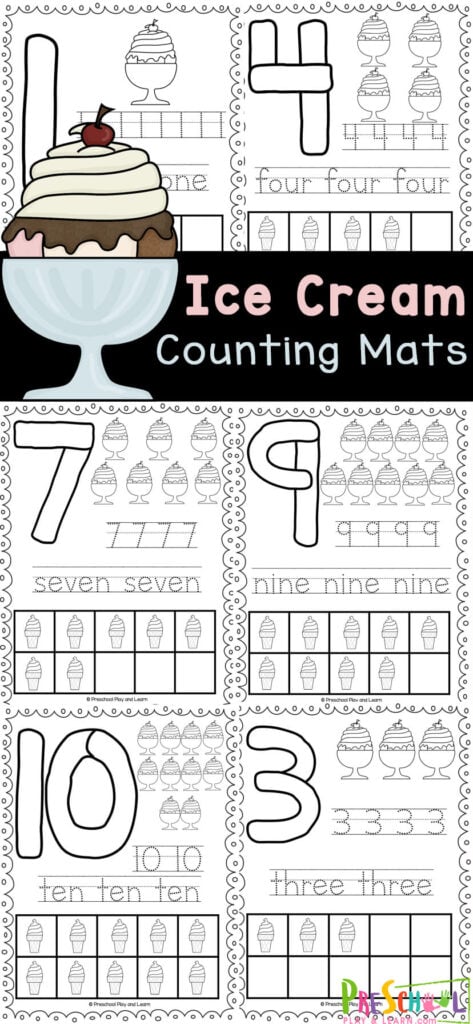 🍦 FREE Printable Ice Cream Scoops Math Game