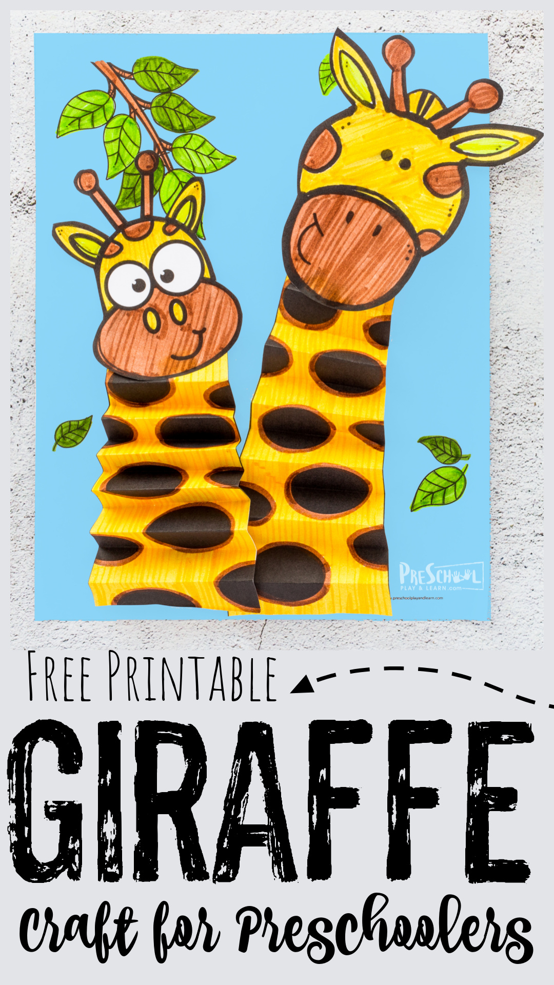 🦒 Cute FREE Printable Giraffe Paper Craft for Preschoolers