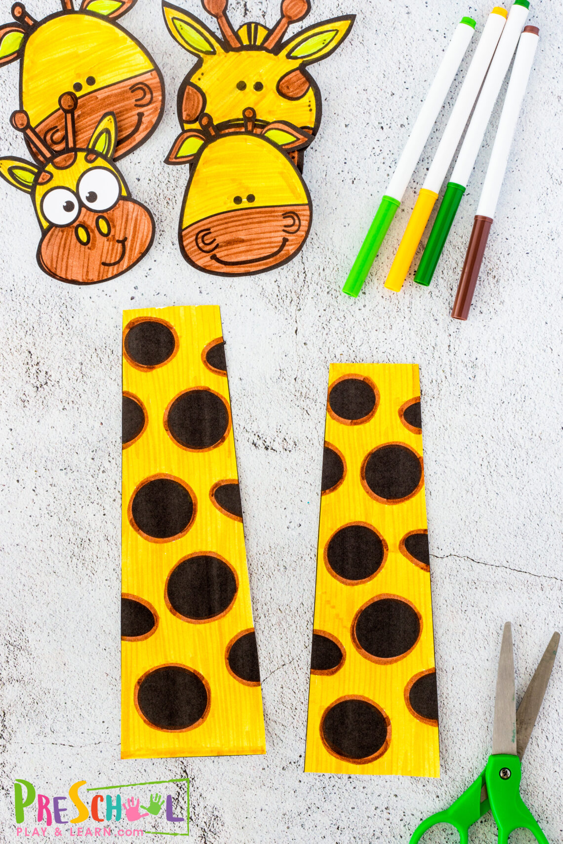 🦒 Cute FREE Printable Giraffe Paper Craft for Preschoolers