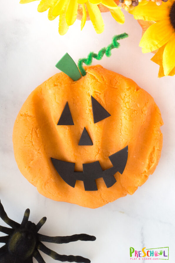 Spookley the Square Pumpkin Playdough Shape Activity for Preschoolers