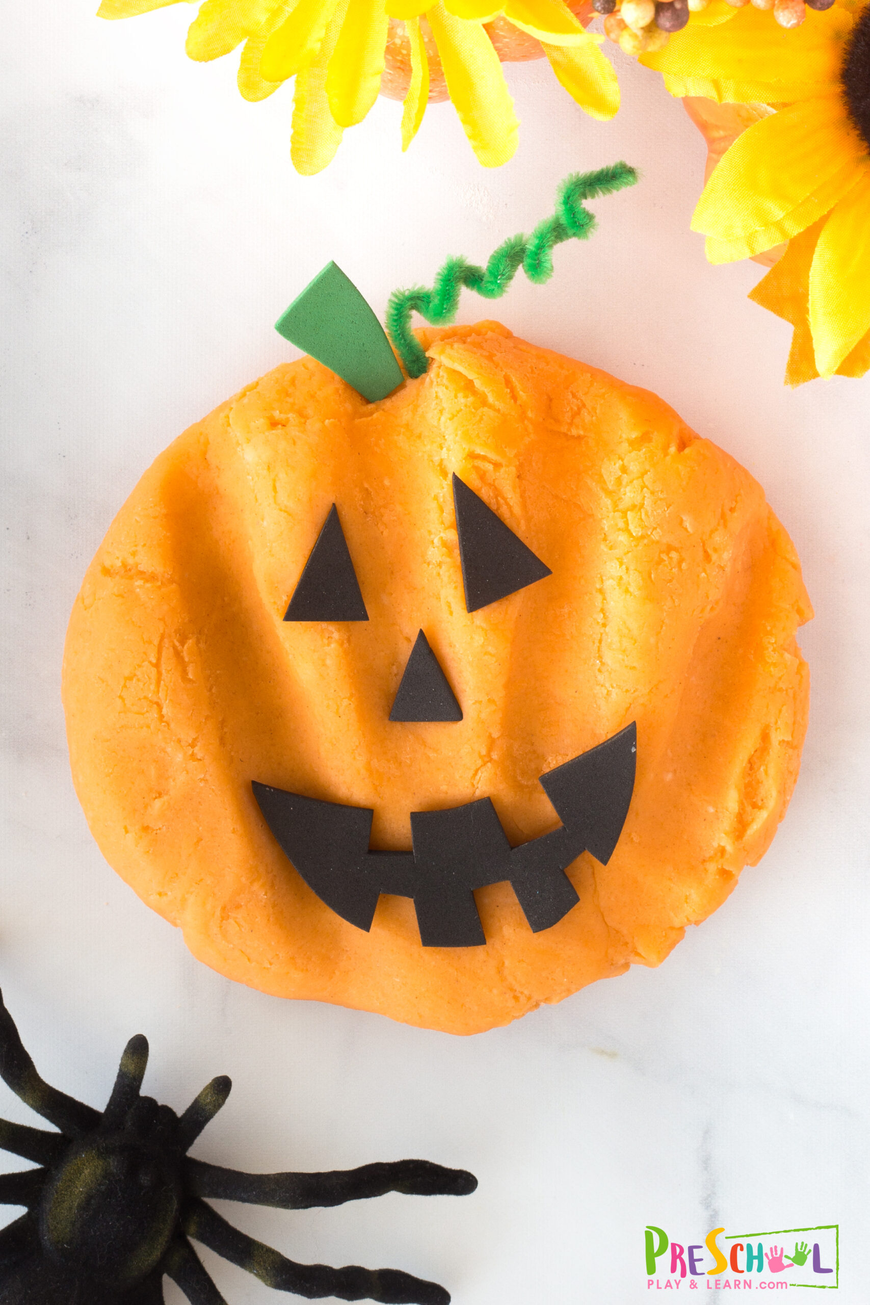 Spookley The Square Pumpkin Playdough Shape Activity For Preschoolers