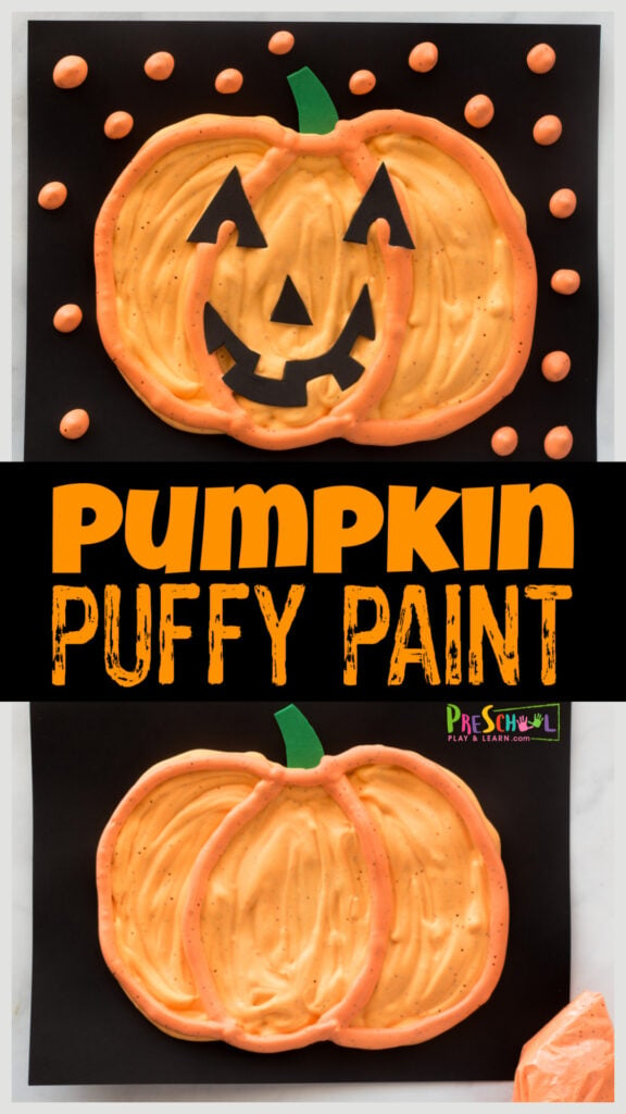 How to Make Puffy Paint Pumpkins for a Fall Art Activity