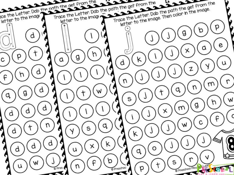 FREE Printable Dot Marker Alphabet Worksheets