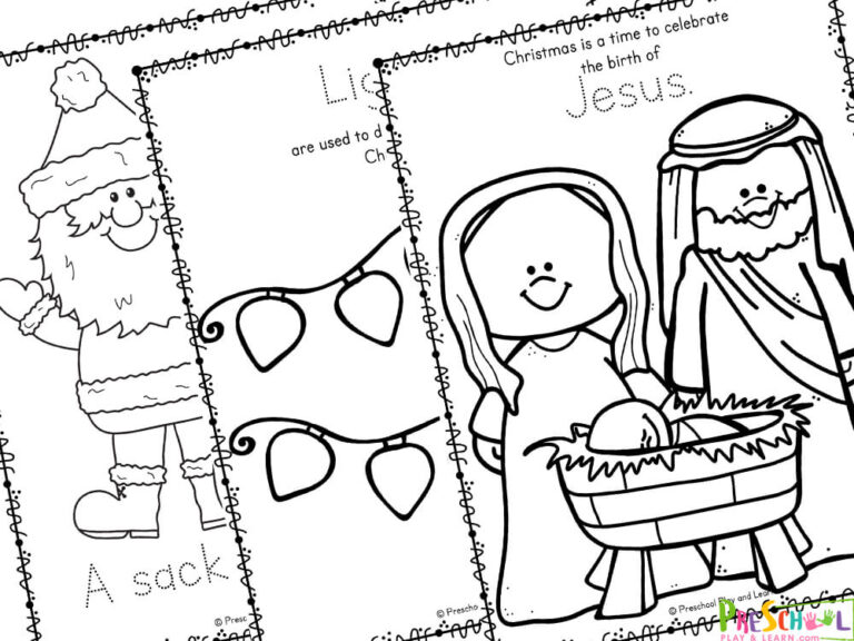 🎄 FREE Printable December Holiday Coloring Pages for Kids