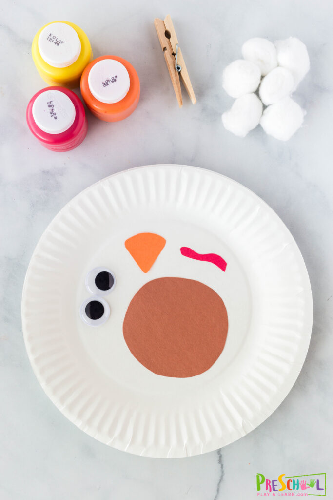 🦃 Paper Plate Fall Turkey Craft for Preschoolers in November