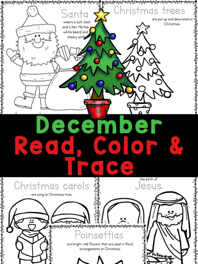 December Holiday Coloring Pages - Preschool Play and Learn