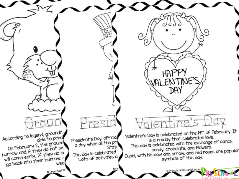 💕 February Coloring Pages For Preschoolers