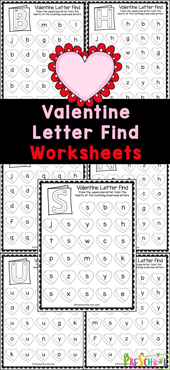 💕 FREE Printable Valentine's Day Letter Find Worksheets