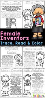 FREE Famous Female Scientists and their Inventions Coloring Pages