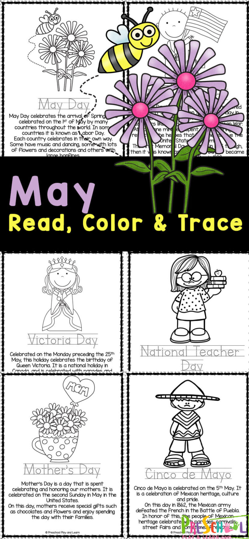 Free Printable May Coloring Pages for Kids