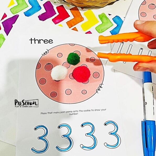 🍪 FREE Cookie Counting 1 to 5 Worksheets Preschool Activity