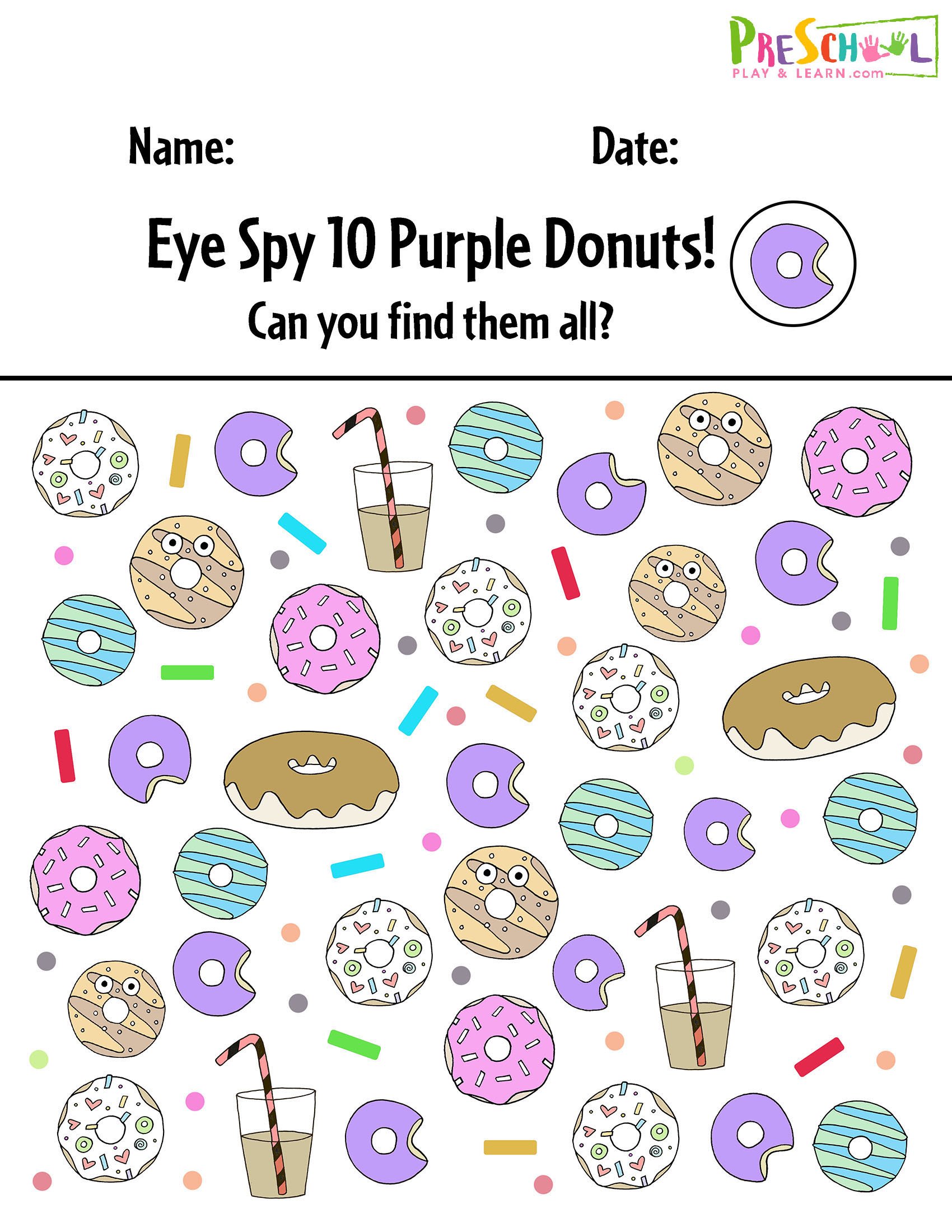 🍩 FREE Donut Printables - Coloring Pages & Worksheets for Preschool