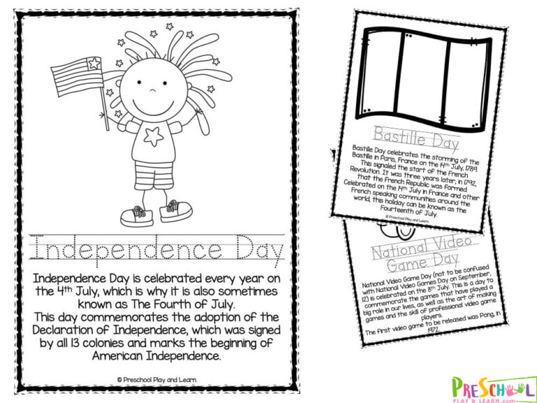 FREE Printable July Coloring Pages for Kids