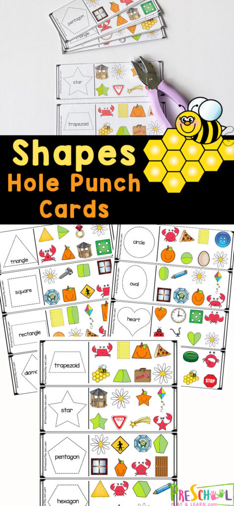 Learning Shapes with Printable Hole Punch Activity: Enhancing Fine