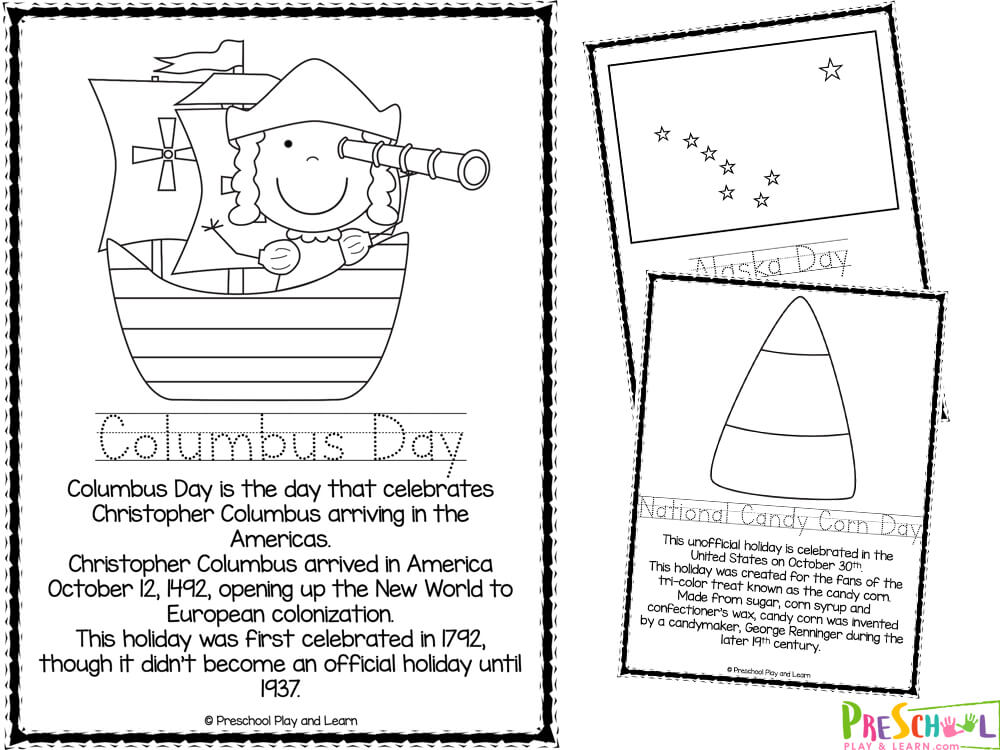 Free Printable Columbus Day Worksheets Worksheets For Kindergarten
