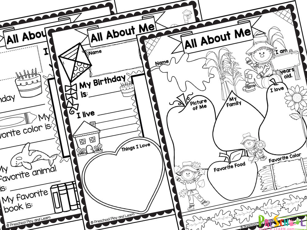 all about me questions printable