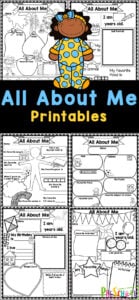 Start the school year off by celebrating your special students with an all about me preschool activity. Grab our all about me printables to let children discover how unique and special they are. This all about me worksheet preschool pack is perfect for pre-k, kindergarten, and first graders too. Simply pick the free all about me printable preschool pages you want to use!
